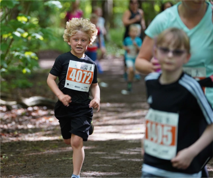 Child running in a race